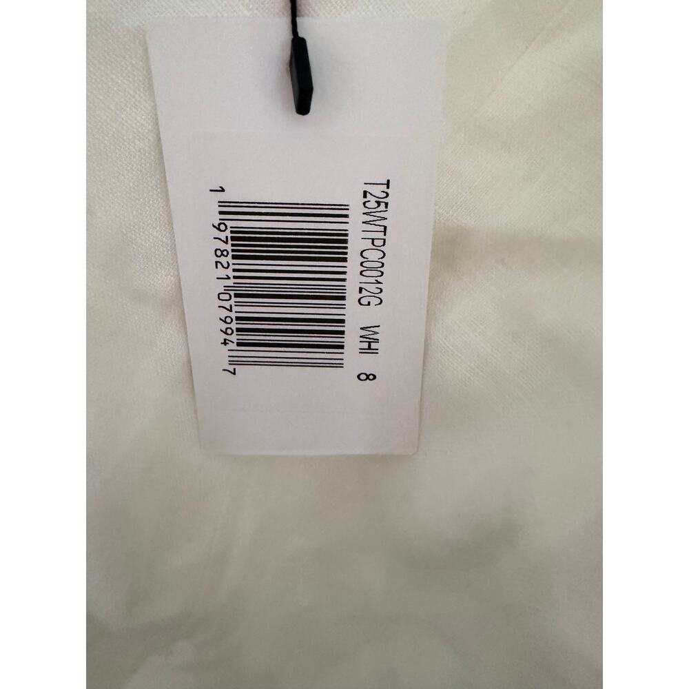 New O.P.T X Revolve white linen vest top $168 sz 8 - Picture 6 of 6